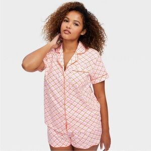 Roller Rabbit Target geo hearts pajamas set M
